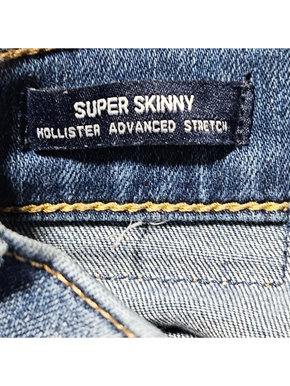 Hollister Super Skinny Jeans Mens Size 29 X 30 Low Rise Medium Wash Ripped Denim
